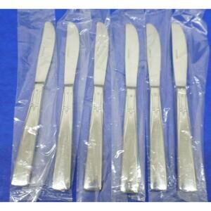 6 - Oneida Deluxe ACCENT Glossy Stainless Flatware 6 5/8" CHILD YOUTH KNIFE New!